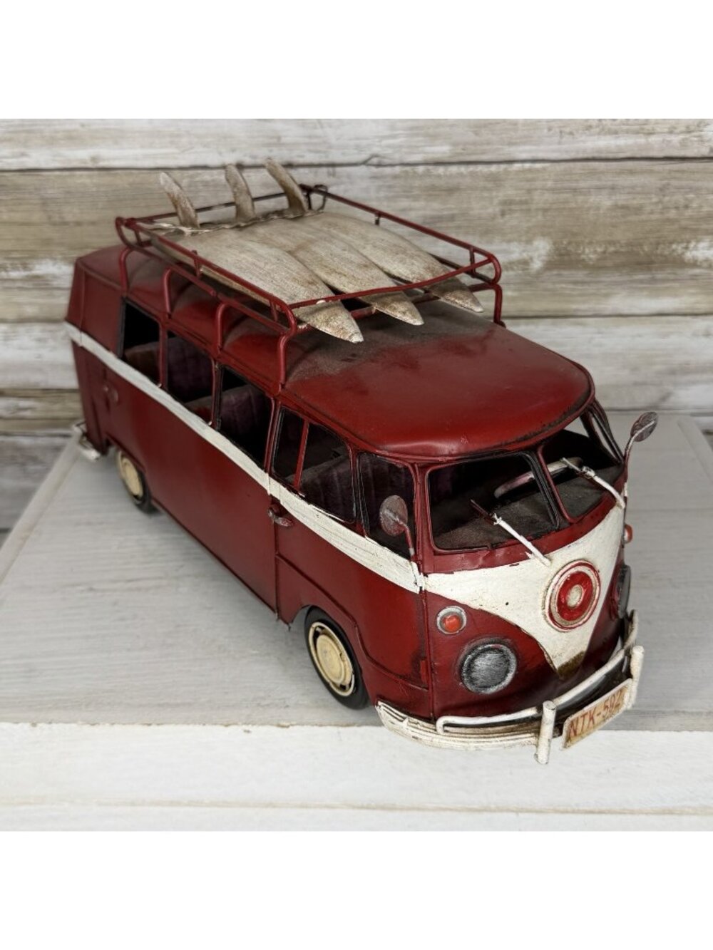 Boyle VW Kombi With Surfboards Vintage Model Collectible GC